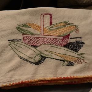 Vintage Embroidered Kitchen Towels